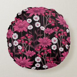 Cojín Redondo Bonito floral decorativo llamativo