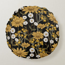 Cojín Redondo Bonito floral decorativo llamativo