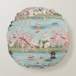 Cojín Redondo Bonito Floral Encanto floral con almohadones de fl