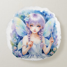 Cojín Redondo Bonito Pastel Fairy
