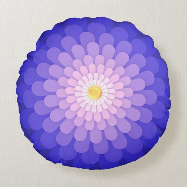 Cojín Redondo Bonito Púrpura Posada Pillow (Anverso)