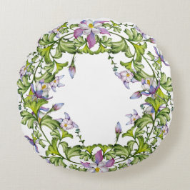 Cojín Redondo Bonito y delicado arreglo floral en columna