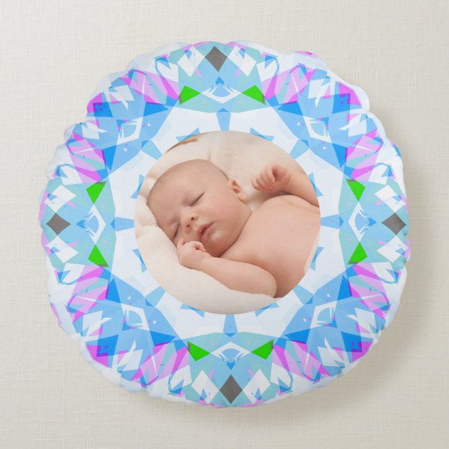 Cojín Redondo Bonitos blandos Pasteles Personalizados Navidades  (Anverso)