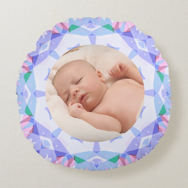 Cojín Redondo Bonitos blandos Pasteles Personalizados Navidades  (Anverso)