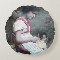 Bonne Année Vintage Chica con muñeca