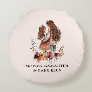 Cojín Redondo Bono de mamá y hija Adorable (10)