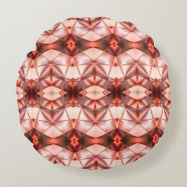 Cojín Redondo Borgoña transparente a salmón de formas degradadas