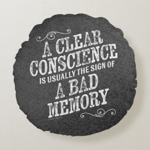 Cojín Redondo Borrar el pilar de la reflexión