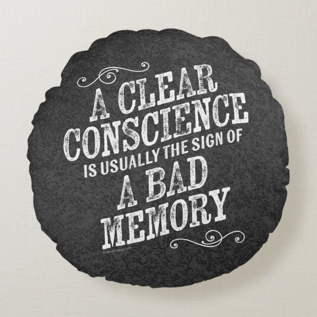 Cojín Redondo Borrar el pilar de la reflexión (Anverso)