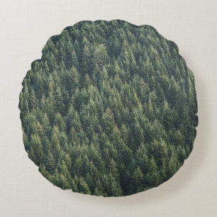 COJÍN REDONDO BOSQUE DE ÁRBOL PINO