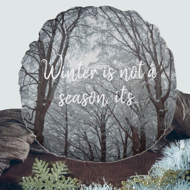 Cojín Redondo Bosque de Invierno Foggy (Subido por el creador)