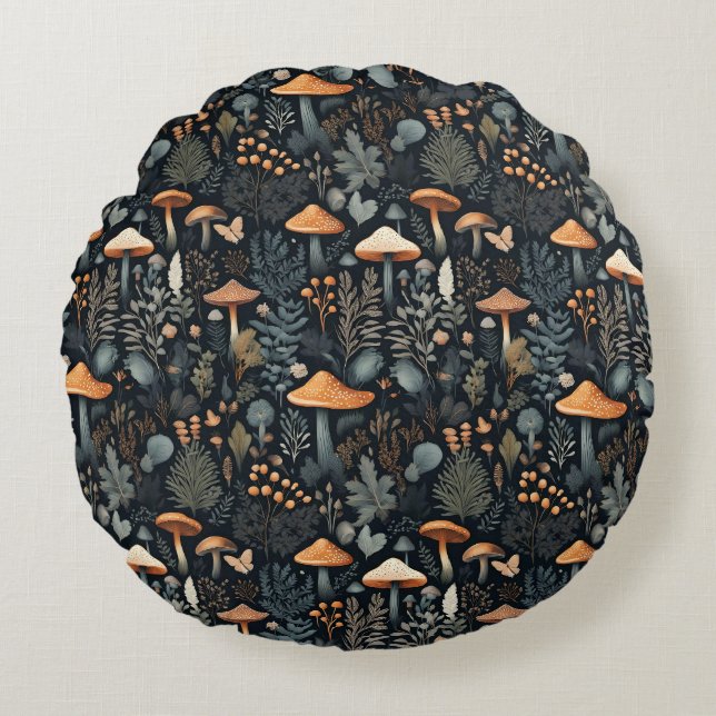 Cojín Redondo Bosque Toadstool (Anverso)
