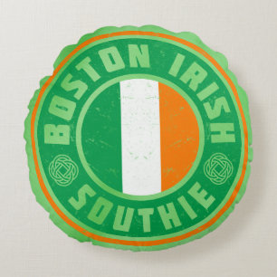 Cojín Redondo Boston Irish Southie Pillow Irish American