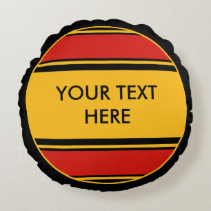 Cojín Redondo botón de deportes botón Alemania + tu texto