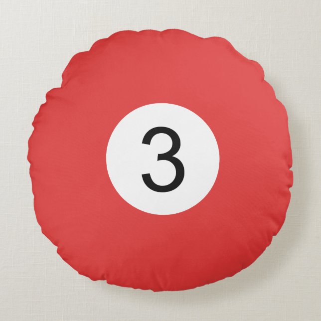 Cojín Redondo Boule de Billard #3 (Anverso)