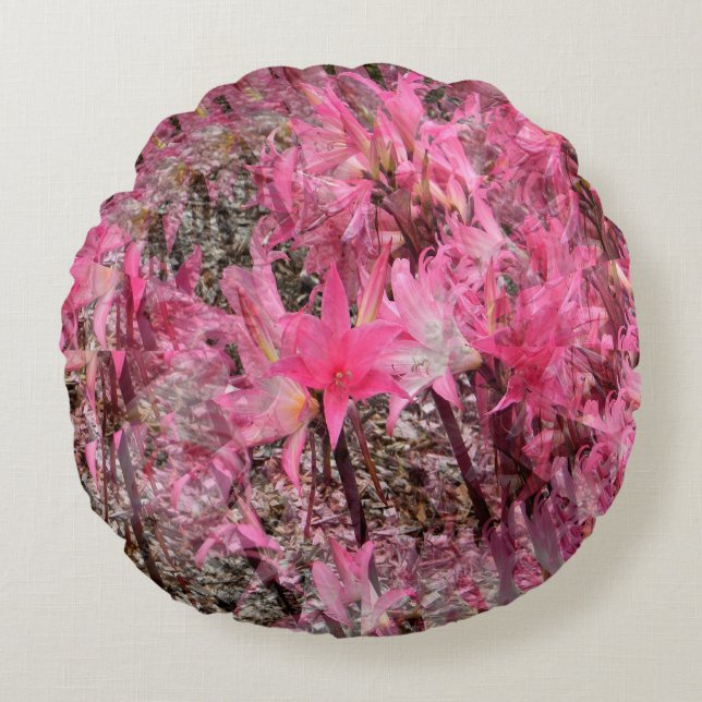 Cojín Redondo Bouquet de Amaryllis........ (Anverso)