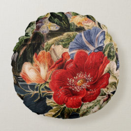 Cojín Redondo Bouquet vintage de flores
