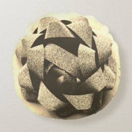 Cojín Redondo Bow oro presente arco fiesta