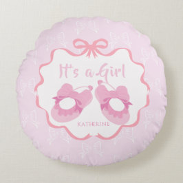 Cojín Redondo Bow Ribbon es un Chica