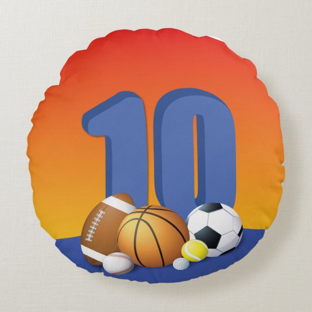 Cojín Redondo Boy 10.º Balls Deportiva (Anverso)