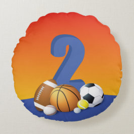 Cojín Redondo Boy 2.º Balls Deportiva