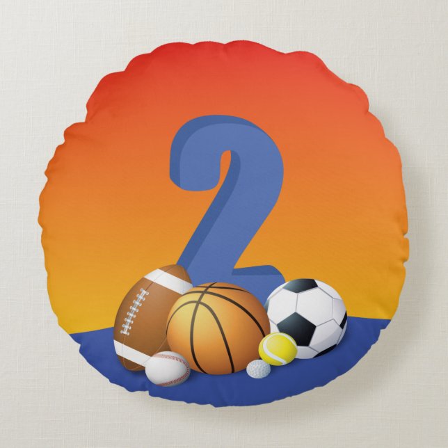 Cojín Redondo Boy 2.º Balls Deportiva (Anverso)