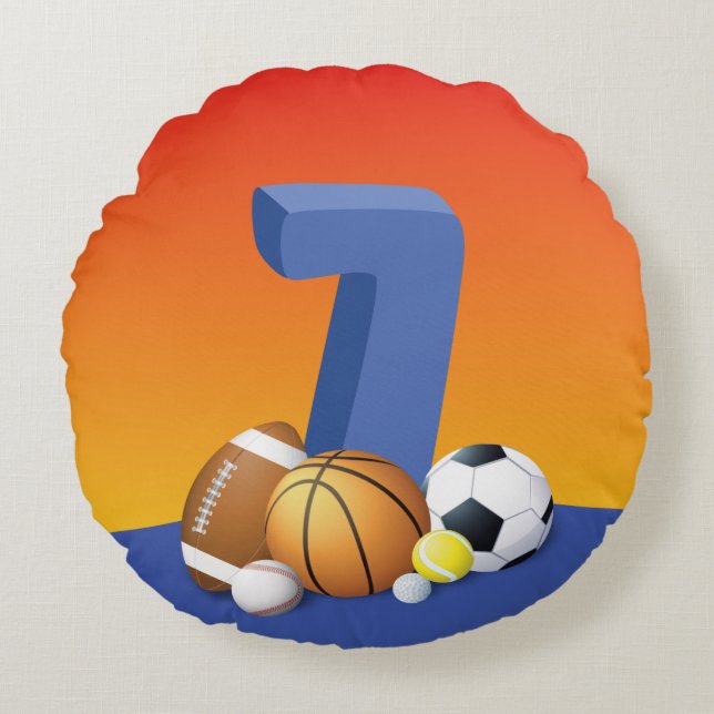 Cojín Redondo Boy 7.º Balls Deportiva (Anverso)