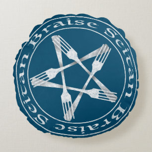 Cojín Redondo Braise Seitan Vegan Pentagram (versión ligera)