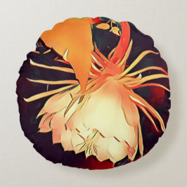 Cojín Redondo Bramha Lotus Floral Gran Exótica Himalaya