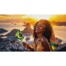 COJÍN REDONDO BRASIL - AMO BRASIL