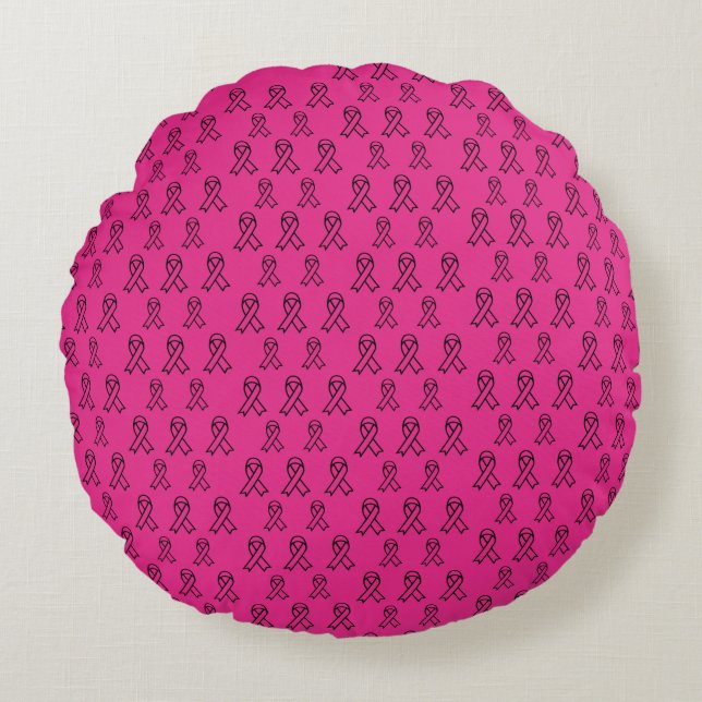 Cojín Redondo Breast Cancer Awareness Round Pillow (Anverso)