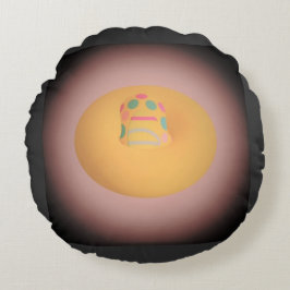 Cojín Redondo Brillante como un diseño artístico de rayos de sol