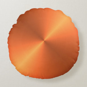 Cojín Redondo Brillo de óxido naranja