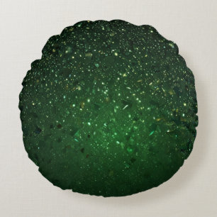 Cojín Redondo Brillo Verde Oliva