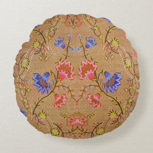 Cojín Redondo Brocade Imperial Red-Gold de Nanjing en China