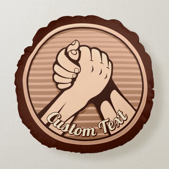 Cojín Redondo Bronce en lucha armada (Anverso)