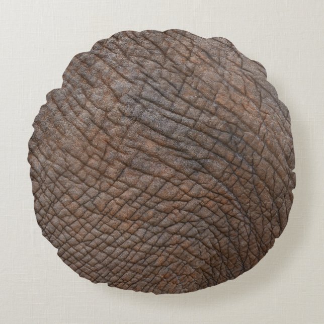 Cojín Redondo Brown elephant in close up photography (Anverso)