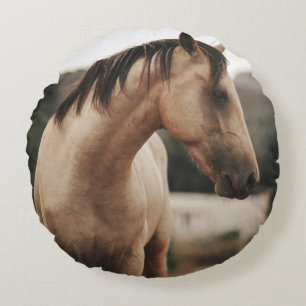 COJÍN REDONDO BROWN HORSE