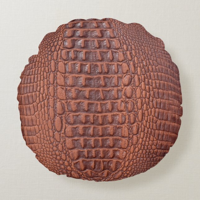 Cojín Redondo Brown leather texture backgroundabstract,aged,anim (Anverso)