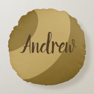 Cojín Redondo Brown Swirls