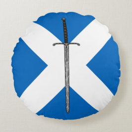 Cojín Redondo Bruce Sword en Saltire