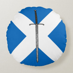 Cojín Redondo Bruce Sword en Saltire