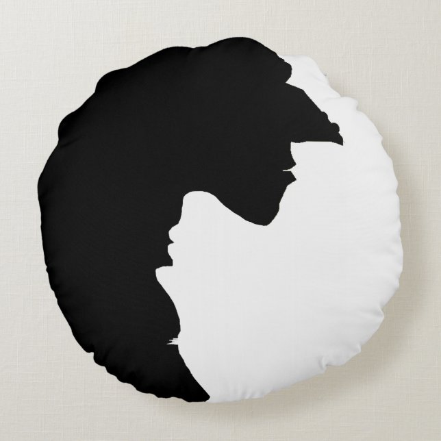 Cojín Redondo Brujas Yin Yang Halloween (Reverso)