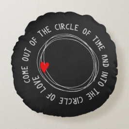 Cojín Redondo Buen Texto En El Círculo Del Amor