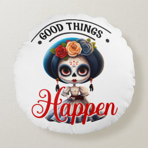 Cojín Redondo Buenas Cosas Sugar Skull