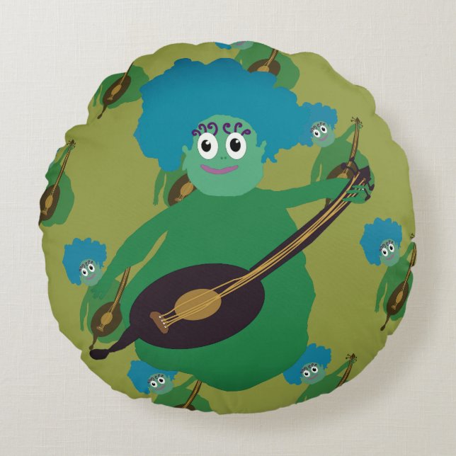 Cojín Redondo Buenas noches, querida. Colchón redondo (Anverso)