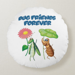 Cojín Redondo Bug Friends para siempre