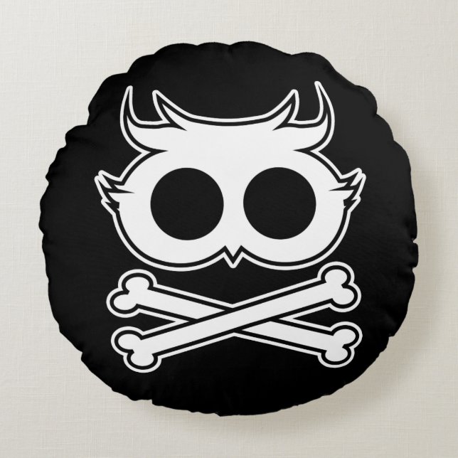 Cojín Redondo Búho Cross Bone (Anverso)