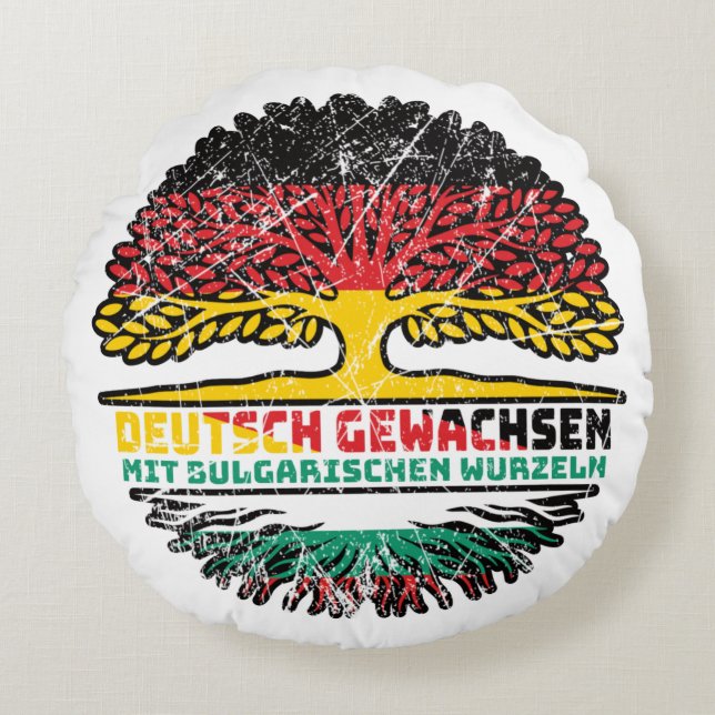 Cojín Redondo Bulgarisch Deutsch Deutschland Baum (Anverso)