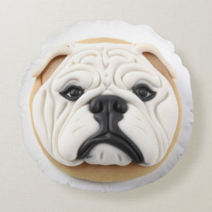 Cojín Redondo Bulldog 3D Inspirado
